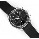 Speedmaster Racing Chrono 40mm SS/SS Black Dial Rubber Strap HRF C3330