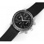 Speedmaster Racing Chrono 40mm SS/SS Black Dial Rubber Strap HRF C3330