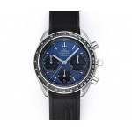 Speedmaster Racing Chrono 40mm SS/SS Black&Blue&Grey Dials Rubber Strap HRF C3330