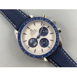 Speedmaster SS Snoopy 1:1 Best Edition White Dial Blue Nylon Strap Manual Winding Chrono Movement GSF