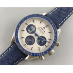 Speedmaster SS Snoopy 1:1 Best Edition White Dial Blue Nylon Strap Manual Winding Chrono Movement GSF