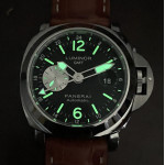 PAM088 R Luminor GMT 44mm 1:1 Best Edition Brown Leather Strap P.9001 Super Clone VSF