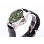 PAM1056 V GMT 1:1 Best Edition Green Dial Black Leather Strap P.9011 Super Clone VSF