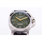 PAM1056 V GMT 1:1 Best Edition Green Dial Black Leather Strap P.9011 Super Clone VSF