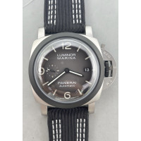 PAM1122 Luminor Marina Automatc 44mm TI Black Dial Leather Strap TTF P9010
