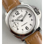 PAM 113 SS 1:1 Best Edition White Dial Brown Leather Strap Strap A6497 HWF