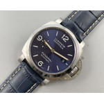 PAM 1313 1:1 Best Edition Blue Dial on Blue Leather Strap VSF P.9010 Clone