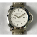 PAM 1314  1:1 Best Edition White Dial Gray Asso Strap P.9010 Clone VSF