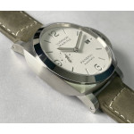 PAM 1314  1:1 Best Edition White Dial Gray Asso Strap P.9010 Clone VSF