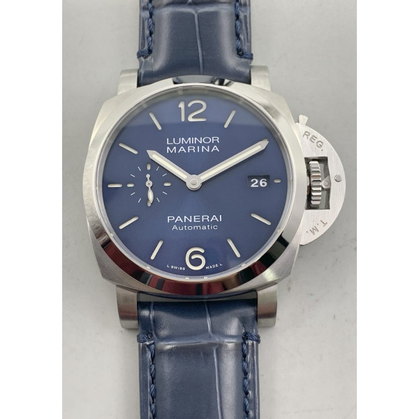 PAM1393 Luminor Marina Auto 42mm SS Blue Dial Leather Strap VSF P9010