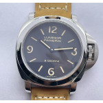 PAM914 Luminor Base 8 Days SS Black Dial Leather HWF A6497