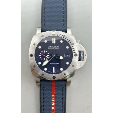 PAM1391 Luna Rossa Submersible 1:1 Best Edition on Blue Fabric Strap VSF P900