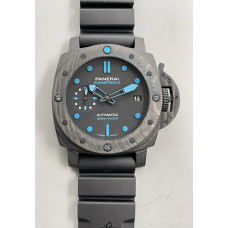 PAM960 Carbotech 42mm Best Edition Black Dial Blue Markers on Rubber Strap VSF P.9010 Clone