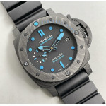 PAM960 Carbotech 42mm Best Edition Black Dial Blue Markers on Rubber Strap VSF P.9010 Clone