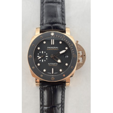 PAM974 Luminor Submersible RG 1:1 Best Edition on Black Leather Strap VSF OP XXXIV Clone