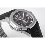 Aquanaut 5164R SS 1:1 Best Edition Black Dial Rubber Strap A324 ZF