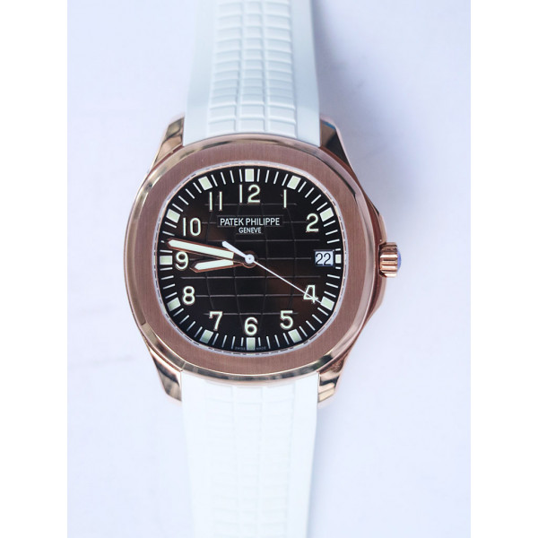 Aquanaut 5167A RG 1:1 Best Edition Brown Dial White Rubber Strap 324CS ZF