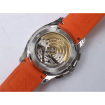 Aquanaut Chronograph 5968A Best Edition Brown Dial on Orange Rubber Strap A7750 OMF