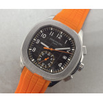 Aquanaut Chronograph 5968A Best Edition Brown Dial on Orange Rubber Strap 3KF A7750
