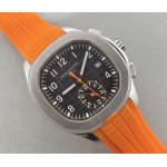 Aquanaut Chronograph 5968A Best Edition Brown Dial on Orange Rubber Strap 3KF A7750