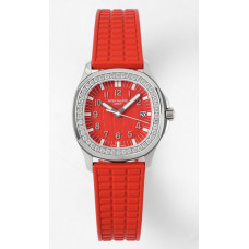 Aquanaut 5067A SS 1:1 Best Edition Red Textured Dial on Red Rubber Strap PPF AE23