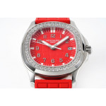 Aquanaut 5067A SS 1:1 Best Edition Red Textured Dial on Red Rubber Strap PPF AE23