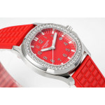 Aquanaut 5067A SS 1:1 Best Edition Red Textured Dial on Red Rubber Strap PPF AE23