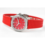 Aquanaut 5067A SS 1:1 Best Edition Red Textured Dial on Red Rubber Strap PPF AE23