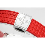 Aquanaut 5067A SS 1:1 Best Edition Red Textured Dial on Red Rubber Strap PPF AE23