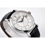 Calatrava 5153 SS 1:1 Best Edition White Dial on Black Leather Strap ZF A324CS