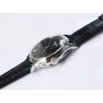 Calatrava 5227 SS 1:1 Best Edition Black&White Dial Black Leather Strap 324CS 3KF