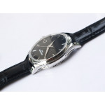 Calatrava 5227 SS 1:1 Best Edition Black&White Dial Black Leather Strap 324CS 3KF