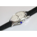 Calatrava 5227 SS White&Black Leather Strap BP MY9015 Mod