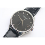 Calatrava 5227 SS White&Black Leather Strap BP MY9015 Mod