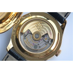 Calatrava 5227 YG White&Black&Gold Dials Leather Strap BP MY9015 Mod