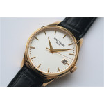 Calatrava 5227 YG White&Black&Gold Dials Leather Strap BP MY9015 Mod