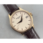 Calatrava 5227 RG 1:1 Best Edition White Dial Brown Leather Strap 324CS 3KF