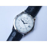 Calatrava 5296G 1:1 Best Edition White Dial Blue Hands Leather Strap 324CS ZF 