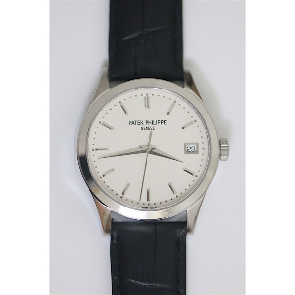 Calatrava 5296G SS White Dial Leather Strap Miyota 9015 Mod BP