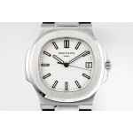 Nautilus 5711/1A 1:1 Best Edition White Textured Dial Rubber Strap 324CS PPF V5