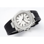 Nautilus 5711/1A 1:1 Best Edition White Textured Dial Rubber Strap 324CS PPF V5