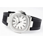 Nautilus 5711/1A 1:1 Best Edition White Textured Dial Rubber Strap 324CS PPF V5