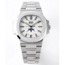 Nautilus 5726 Full Function SS 1:1 Best Edition White Dial SS Bracelet A324 PPF