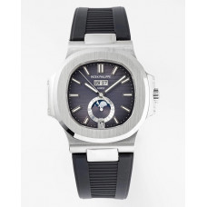 Nautilus 5726 Complicated SS 1:1 Best Edition Grey Textured Dial Rubber Strap PPF A324