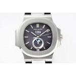 Nautilus 5726 Complicated SS 1:1 Best Edition Grey Textured Dial Rubber Strap PPF A324