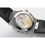 Nautilus 5726 Complicated SS 1:1 Best Edition White Textured Dial Rubber Strap PPF A324