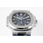 Nautilus 5726 Complicated SS 1:1 Best Edition Blue Textured Dial Rubber Strap PPF A324