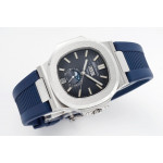 Nautilus 5726 Complicated SS 1:1 Best Edition Blue Textured Dial Rubber Strap PPF A324