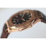 Nautilus Jumbo 5711 RG/RG Brown Dial Leather BP MY9015 Mod