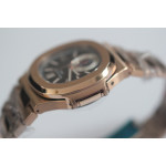 Nautilis 5980 Chrono RG Brown Dial Leather  BP A7750